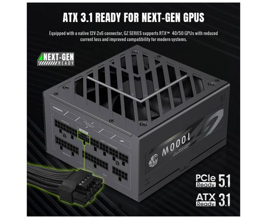 Блок питания Gamemax 1000W (GZ 1000G BK), изображение 7