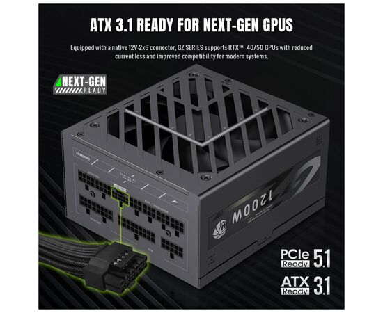 Блок питания Gamemax 1200W (GZ 1200G BK), изображение 7