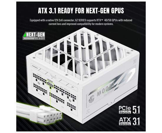 Блок питания Gamemax 1200W (GZ 1200G WH), изображение 7