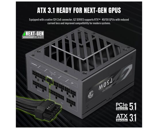 Блок питания Gamemax 750W (GZ 750G BK), изображение 7