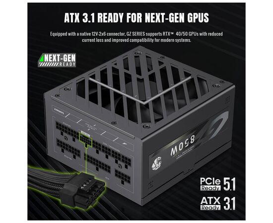 Блок питания Gamemax 850W (GZ 850G BK), изображение 7