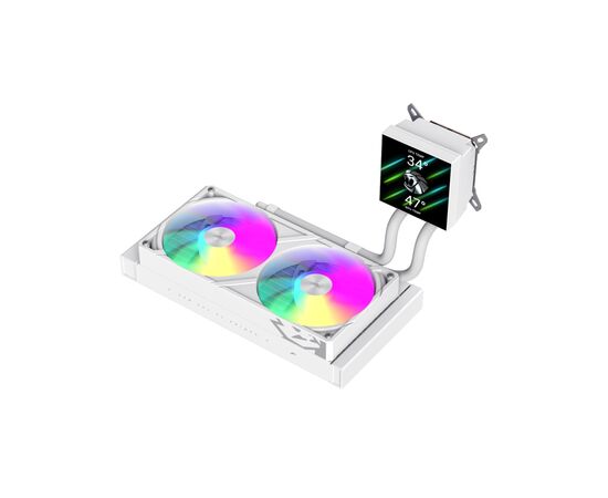 Система жидкостного охлаждения Gamemax GLACIER 240 LCD WH, изображение 11
