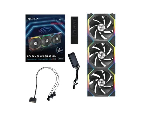 Кулер для корпуса Lian Li Uni Fan SL WIRELESS 120-3 REVERSE BLAD (G99.12RSL1W3B.00), изображение 5