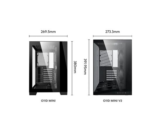 Корпус для ПК Lian Li O11 Dynamic Mini V2, Black (G99.O11DMIV2X.00), изображение 10