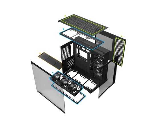 Корпус для ПК Lian Li O11 Dynamic Mini V2, Black (G99.O11DMIV2X.00), изображение 8