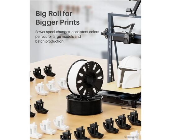 Пластик для 3D-принтера ELEGOO PETG 4x3кг, 1.75мм, black (50.203.0629), изображение 2