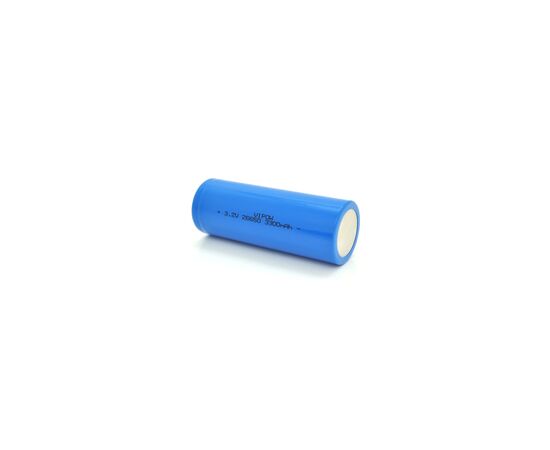 Аккумулятор 26650 3300mAh, LiFePO4, FlatTop, 3.2V, Blue Vipow (IFR26650-3300mAhFT / 31075), изображение 2