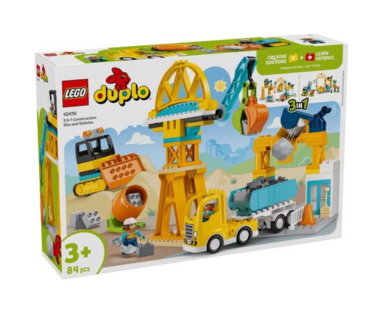 Конструктор LEGO DUPLO Town 3-в-1 Строительная площадка и техника (10476)