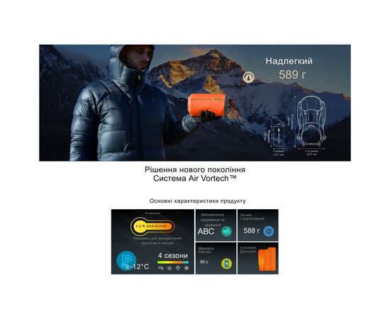 Туристический коврик Flextail Tiny Slleeping Pad R05 AVS самонадувний помаранчевий (6975755966656), изображение 11