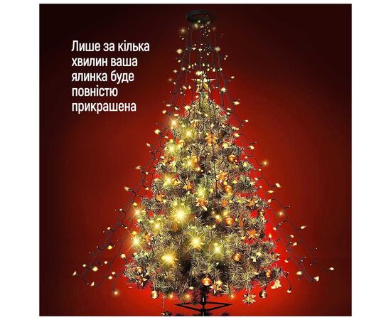 Гірлянда ColorWay Каскад LED 98 7 x 1.5 м 8 функцій (CW-G-98L71CU), зображення 10