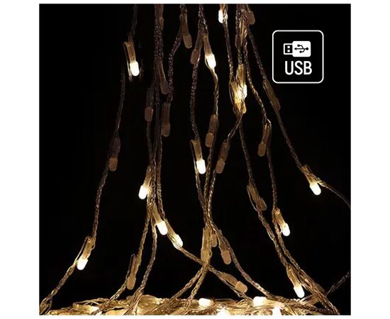 Гірлянда ColorWay Каскад LED 98 7 x 1.5 м 8 функцій (CW-G-98L71CU), зображення 2