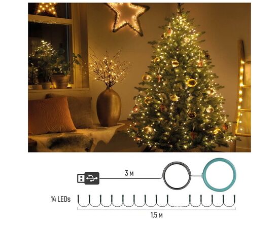 Гірлянда ColorWay Каскад LED 98 7 x 1.5 м 8 функцій (CW-G-98L71CU), зображення 3