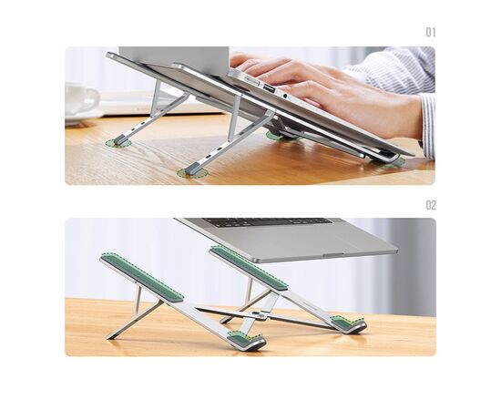 Подставка для ноутбука Ugreen LP451 Foldable Holder for Laptop Silver (40289), изображение 10