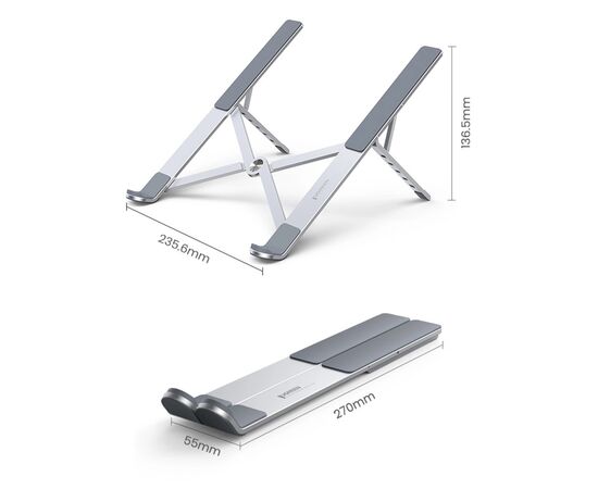 Подставка для ноутбука Ugreen LP451 Foldable Holder for Laptop Silver (40289), изображение 6
