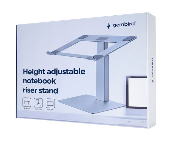 Подставка для ноутбука Gembird до 15.6", регулируемая, алюминий (NBS-D1-02), изображение 6