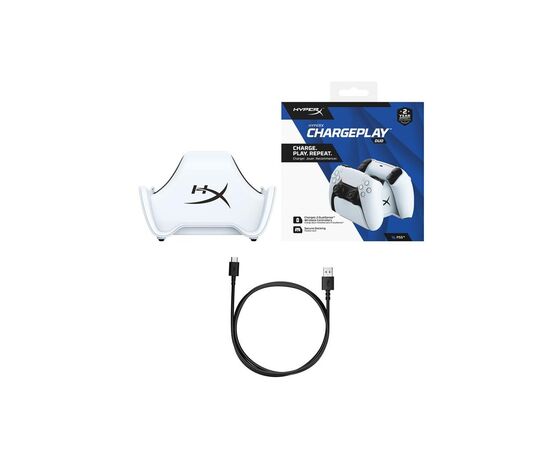 Зарядное устройство HyperX ChargePlay Duo для PS5 DualSense White (51P68AA), изображение 6
