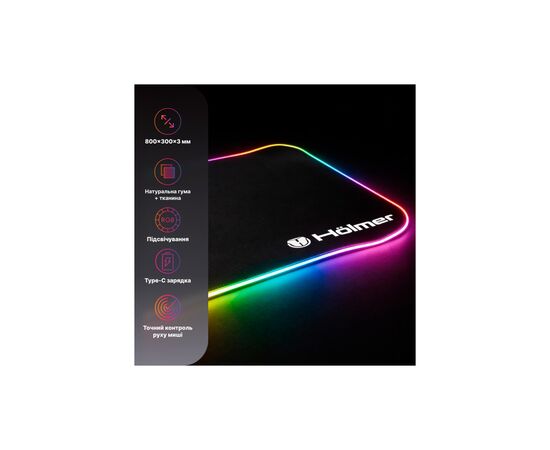 Килимок для мишки Hölmer GMP-02RGB з підсвіткою (GMP-02RGB), зображення 7