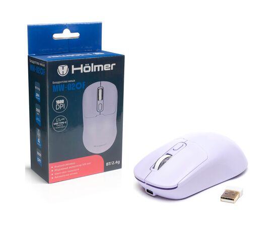 Мишка Hölmer MW-02OF Wireless/Bluetooth Purple (MW-02OF), зображення 12