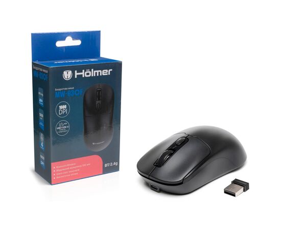 Мишка Hölmer MW-03OF Wireless/Bluetooth Black (MW-03OF), зображення 11