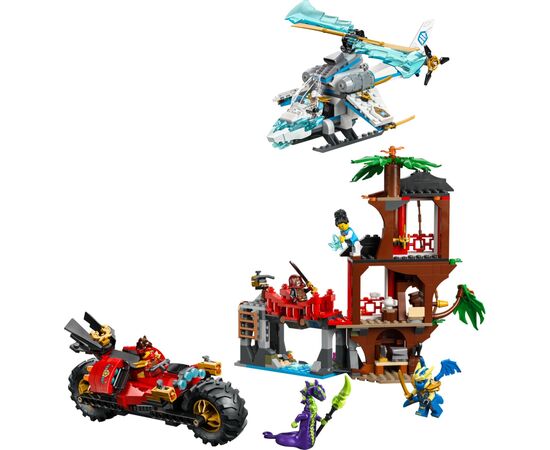 Конструктор LEGO Ninjago Автомобильная битва ниндзя у дома на дереве (71857), изображение 2