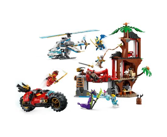 Конструктор LEGO Ninjago Автомобильная битва ниндзя у дома на дереве (71857), изображение 3