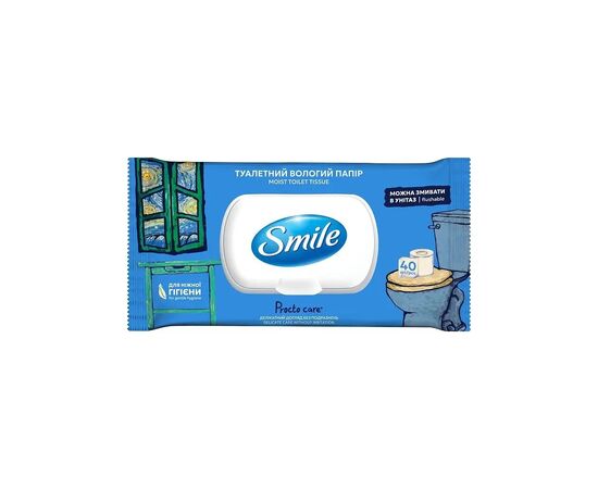 Туалетная бумага Smile Classic Procto Care Влажная 40 шт. (4823071668841)