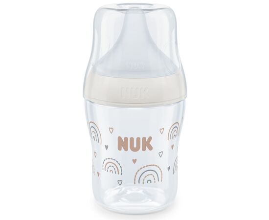 Бутылочка для кормления Nuk Perfect Match S Веселка, скляна, 120 мл (3954140)