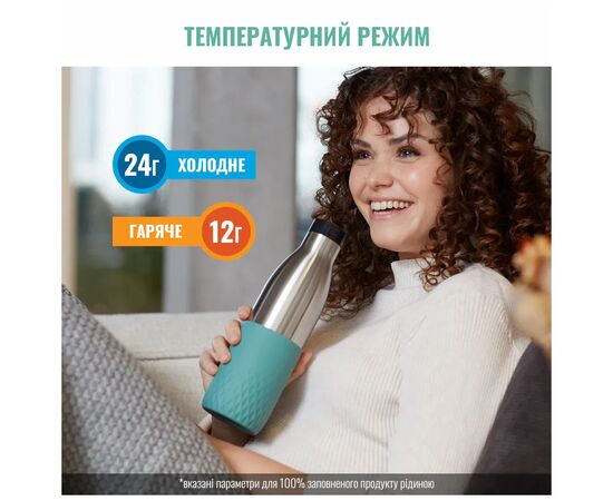 Термос Tefal Bludrop soft touch, 700мл, нержавіюча сталь, зелений (N3111210), изображение 3