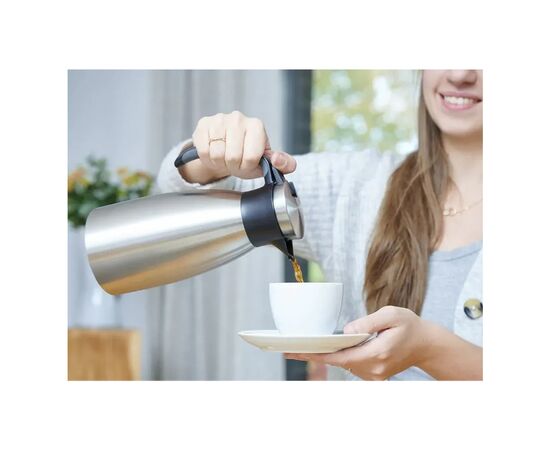 Термос Tefal Soft Grip, 1.5л, нежавіюча сталь, пластик, чорний (K3043214), изображение 8