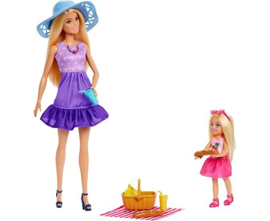 Кукла Barbie Набор с куклами Барби и Челси "Семейный пикник" (JBF43)