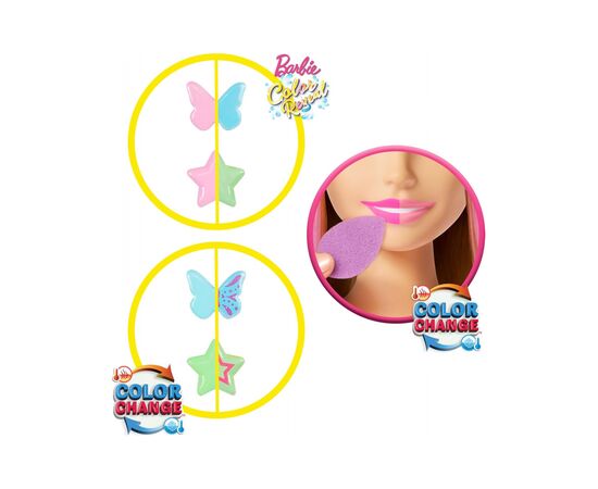 Игровой набор Barbie Кукла-манекен для причесок "Цветовое перевоплощение" Barbie с аксессуарами (JFG81), изображение 5