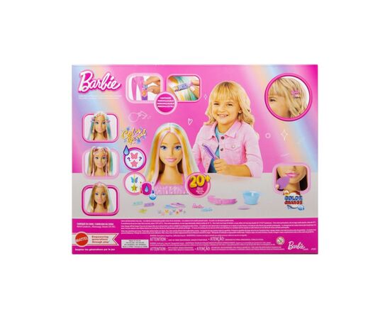 Игровой набор Barbie Кукла-манекен для причесок "Цветовое перевоплощение" Barbie с аксессуарами (JFG81), изображение 7