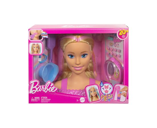 Игровой набор Barbie Кукла-манекен для причесок "Цветовое перевоплощение" Barbie с аксессуарами (JFG81)