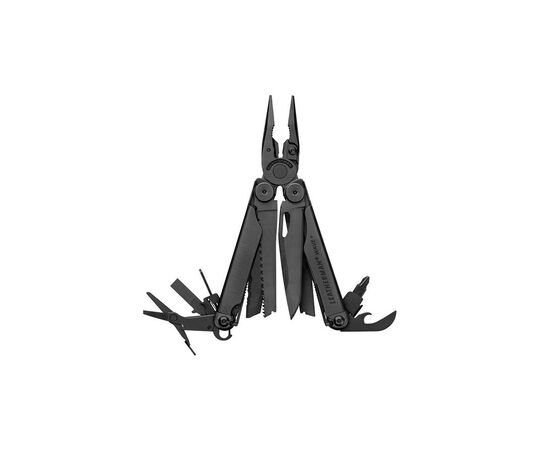 Мультитул Leatherman WAVE PLUS BLACK, синтетический чехол, карт. коробка (832526)