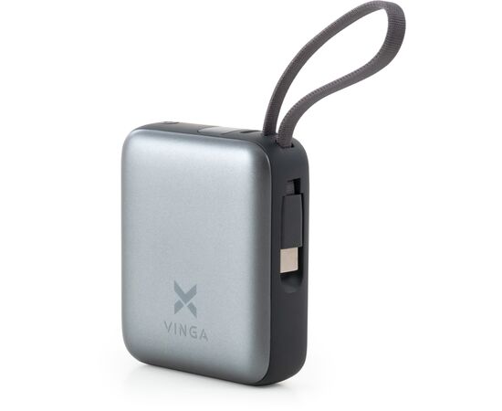 Батарея універсальна Vinga 10000 mAh 35W Display Cable (VPBB1035C)