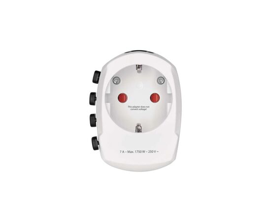 Переходник Travel Adapter EU to US,AS,AUS,NZ,CN,AF,ME,GB,CH,IT,HK,INr EMOS (P0056N), изображение 2