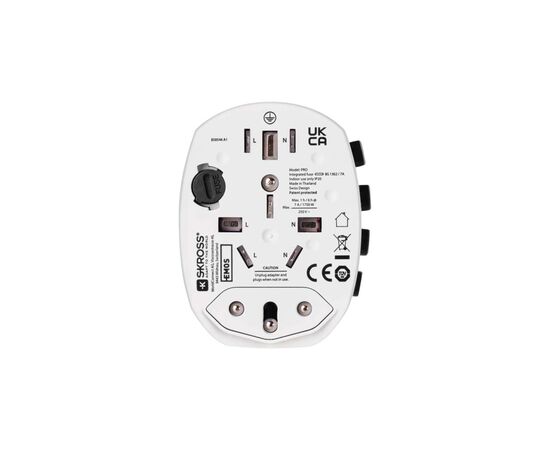 Переходник Travel Adapter EU to US,AS,AUS,NZ,CN,AF,ME,GB,CH,IT,HK,INr EMOS (P0056N), изображение 3