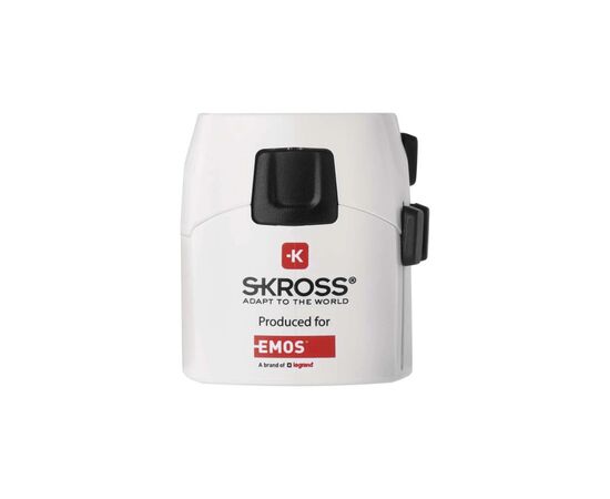 Переходник Travel Adapter EU to US,AS,AUS,NZ,CN,AF,ME,GB,CH,IT,HK,INr EMOS (P0056N), изображение 5