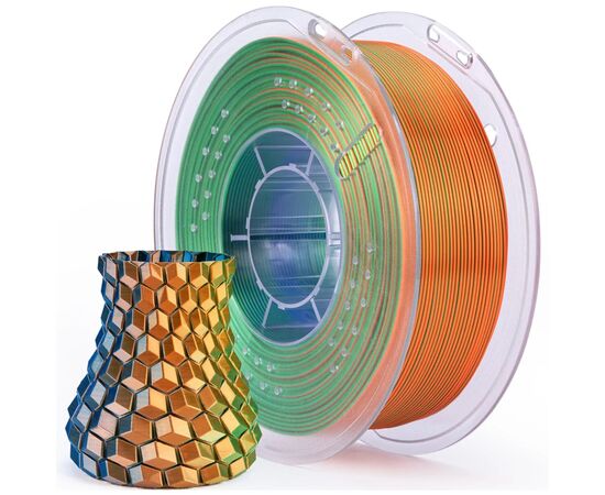 Пластик для 3D-принтера ELEGOO PLA Silk 1кг, 1.75мм, blue green orange (50.203.0337)