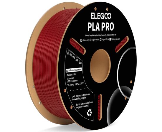 Пластик для 3D-принтера ELEGOO PLA PRO 1кг, 1.75мм, red burgundy (50.203.0190)