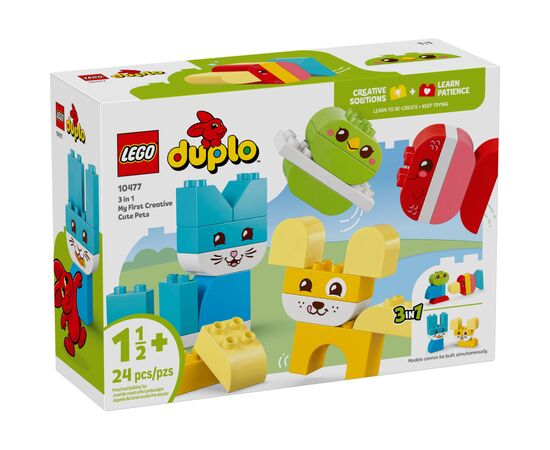 Конструктор LEGO DUPLO My First Очаровательные творческие домашние питомцы 3 в 1 (10477-)