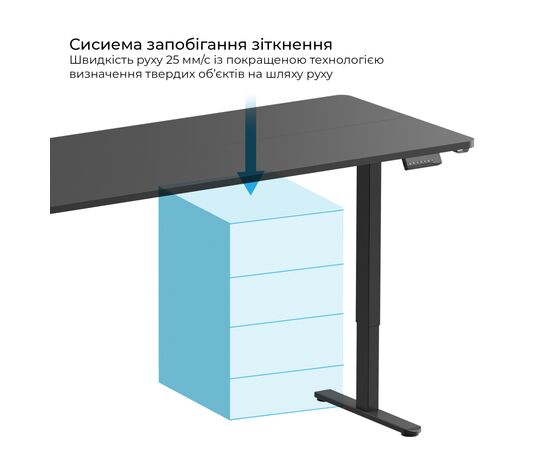 Компьютерный стол OfficePro ODE1880B Black (ODE1880B), изображение 4