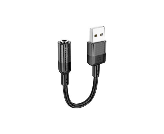 Звуковая плата HOCO LS37 Spirit transparent USB to 3.5mm Black (6942007612562), изображение 4