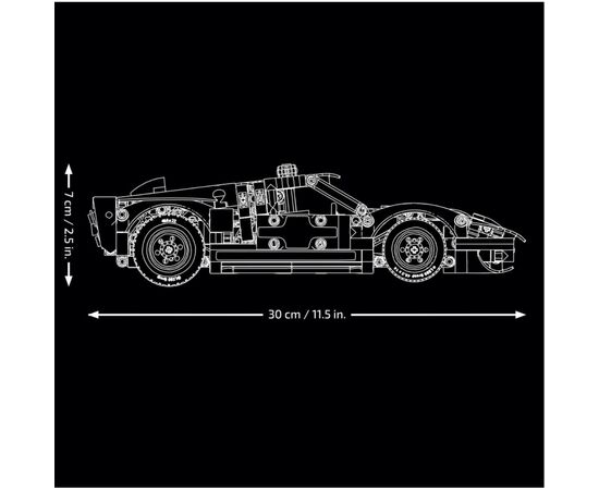 Конструктор LEGO Technic Автомобиль для гонки Ford GT40 MKII 1966 года (42223), изображение 8