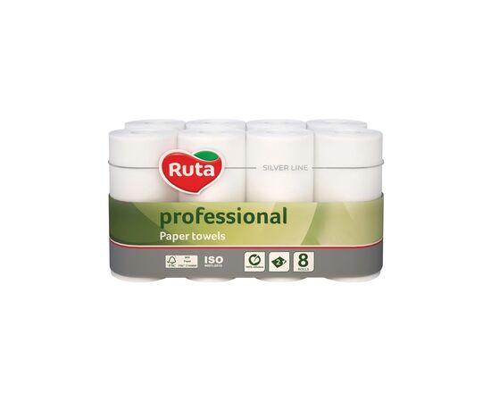 Бумажные полотенца Ruta Professional 2 слоя 8 рулонов (4820202893639)