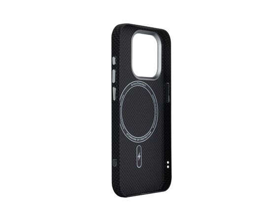 Чехол для мобильного телефона Armorstandart LikeCarbon2 MagCase Apple iPhone 15 Pro Kevlar Black (ARM88589), изображение 4