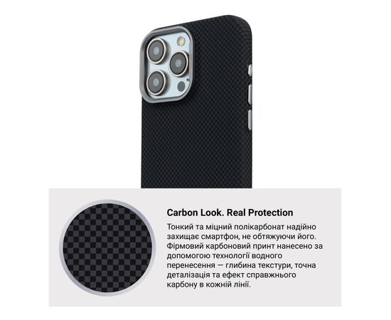 Чохол до мобільного телефона Armorstandart LikeCarbon2 MagCase Apple iPhone 15 Pro Max Kevlar Black (ARM88590), зображення 7
