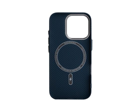 Чехол для мобильного телефона Armorstandart LikeCarbon2 MagCase Apple iPhone 16 Pro Kevlar Dark Blue (ARM88594), изображение 2