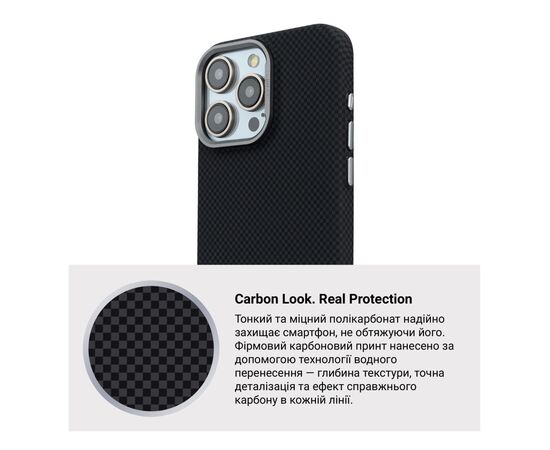 Чохол до мобільного телефона Armorstandart LikeCarbon2 MagCase Apple iPhone 16 Pro Max Kevlar Black (ARM88382), зображення 8