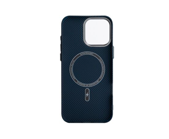 Чохол до мобільного телефона Armorstandart LikeCarbon2 MagCase Apple iPhone 16 Pro Max Kevlar Dark Blue (ARM88593), зображення 2